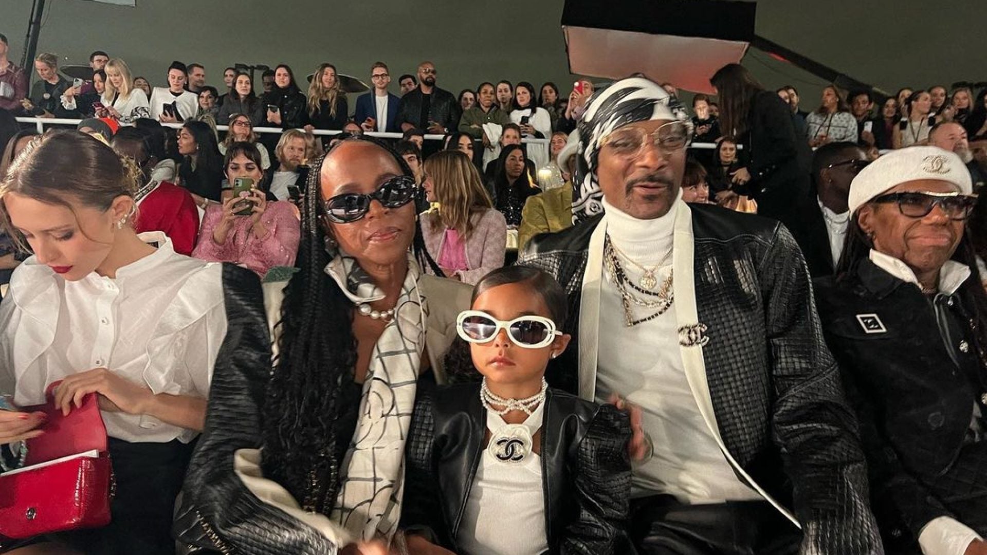 Snoop Dogg Attended His First Fashion Show With Wife Shante And Their Stylish Granddaughter As His Guests