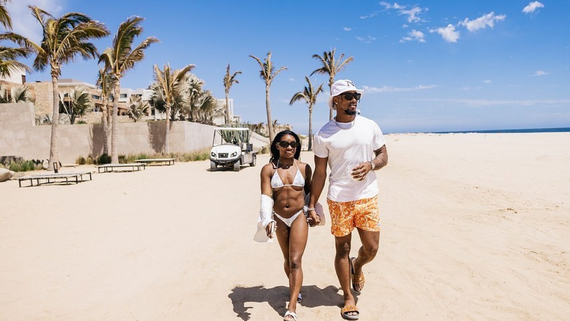 Newlyweds Simone Biles And Jonathan Owens Share Fit And Fine Honeymoon Pictures  