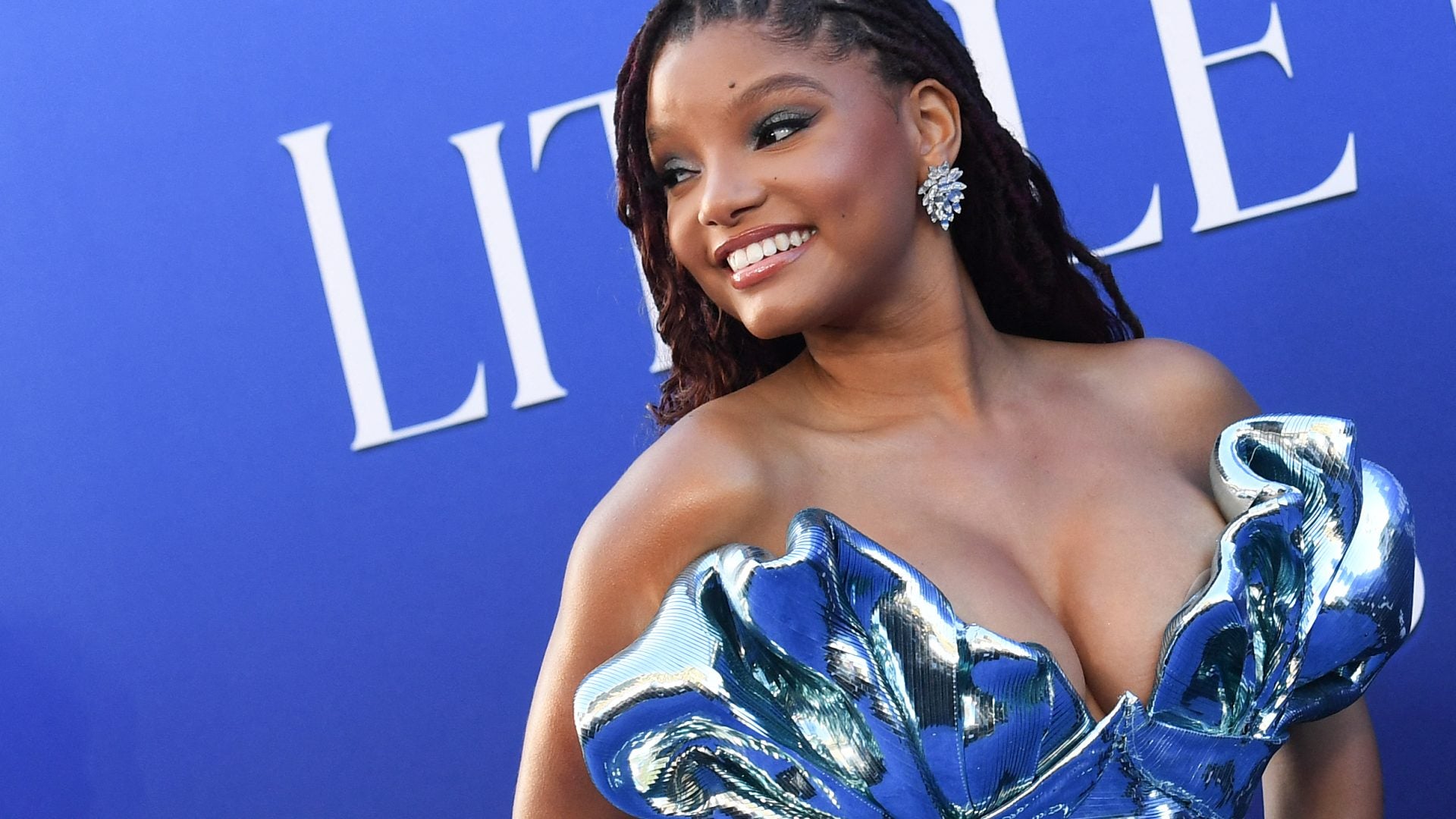 Stars Go "Under The Sea" Glam For 'The Little Mermaid' Blue Carpet Premiere