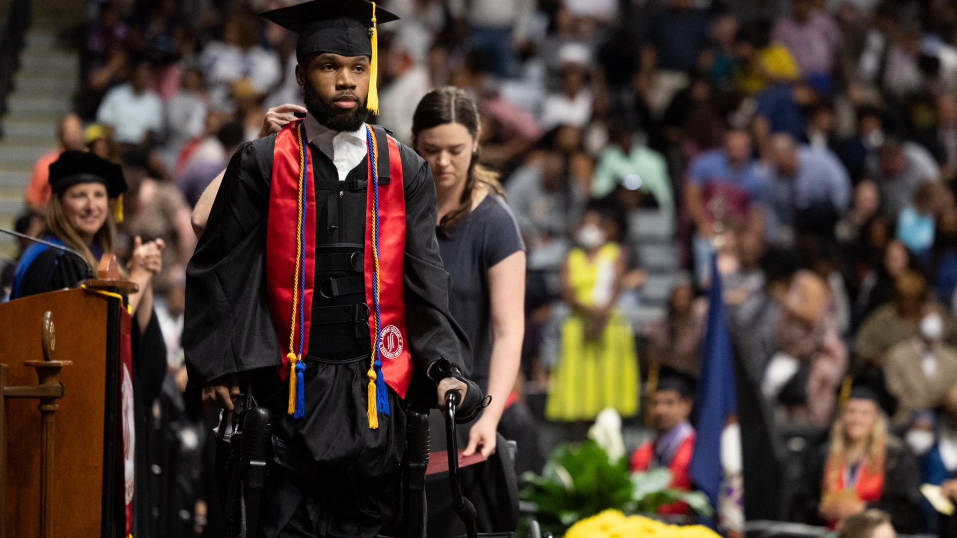 "Anything Is Possible": Paralyzed Student Walks Across Stage At College Graduation