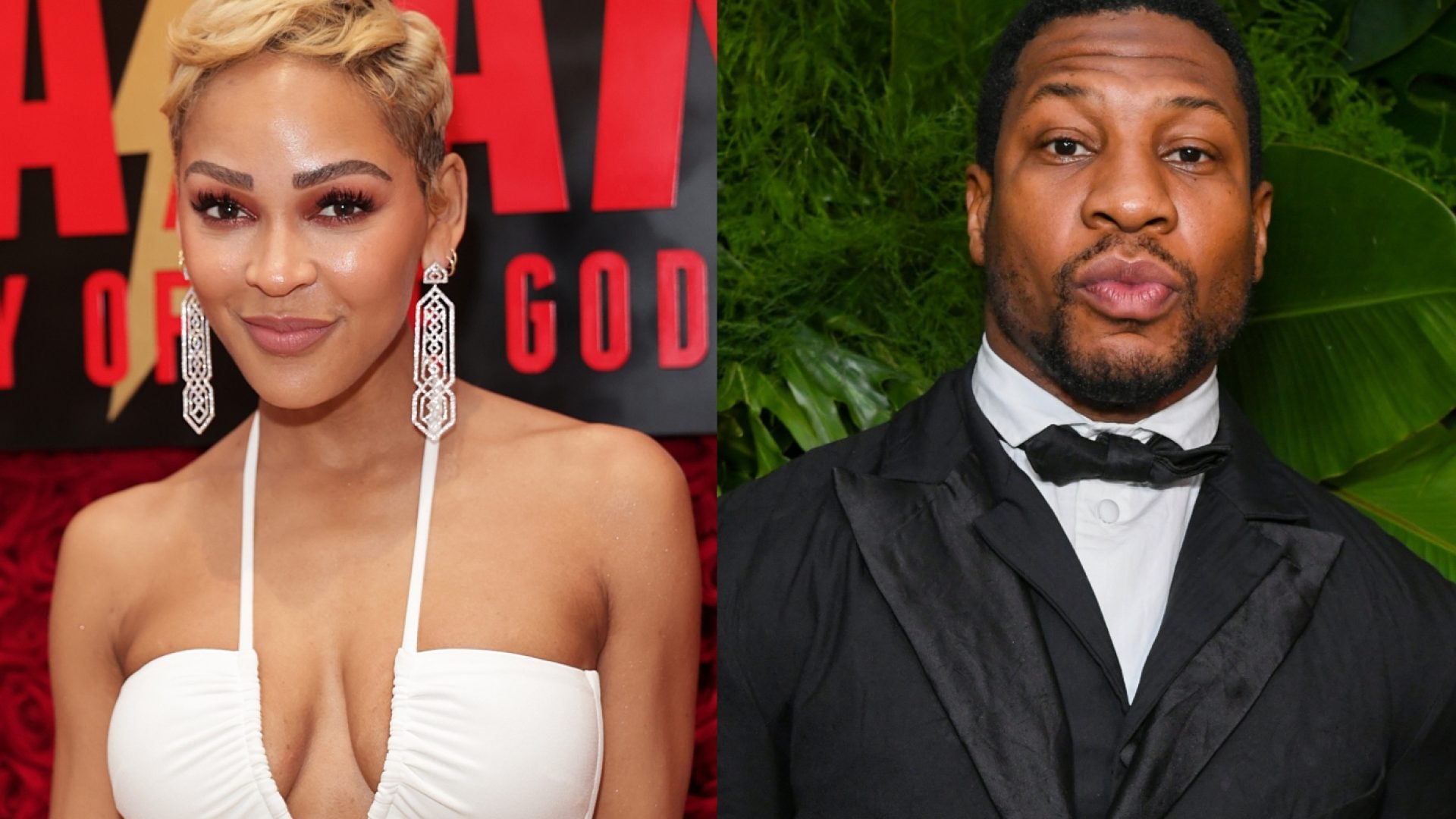 Jonathan Majors Meets Meagan Good’s Family At Red Lobster — With Flowers