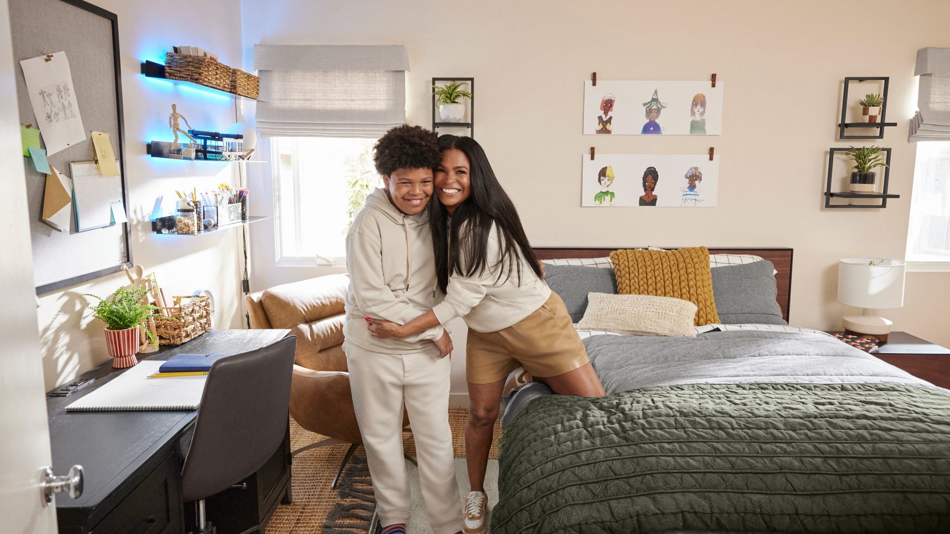 Home Style: Inside The Bedroom Meets Art Studio Nia Long Created For Son Kez