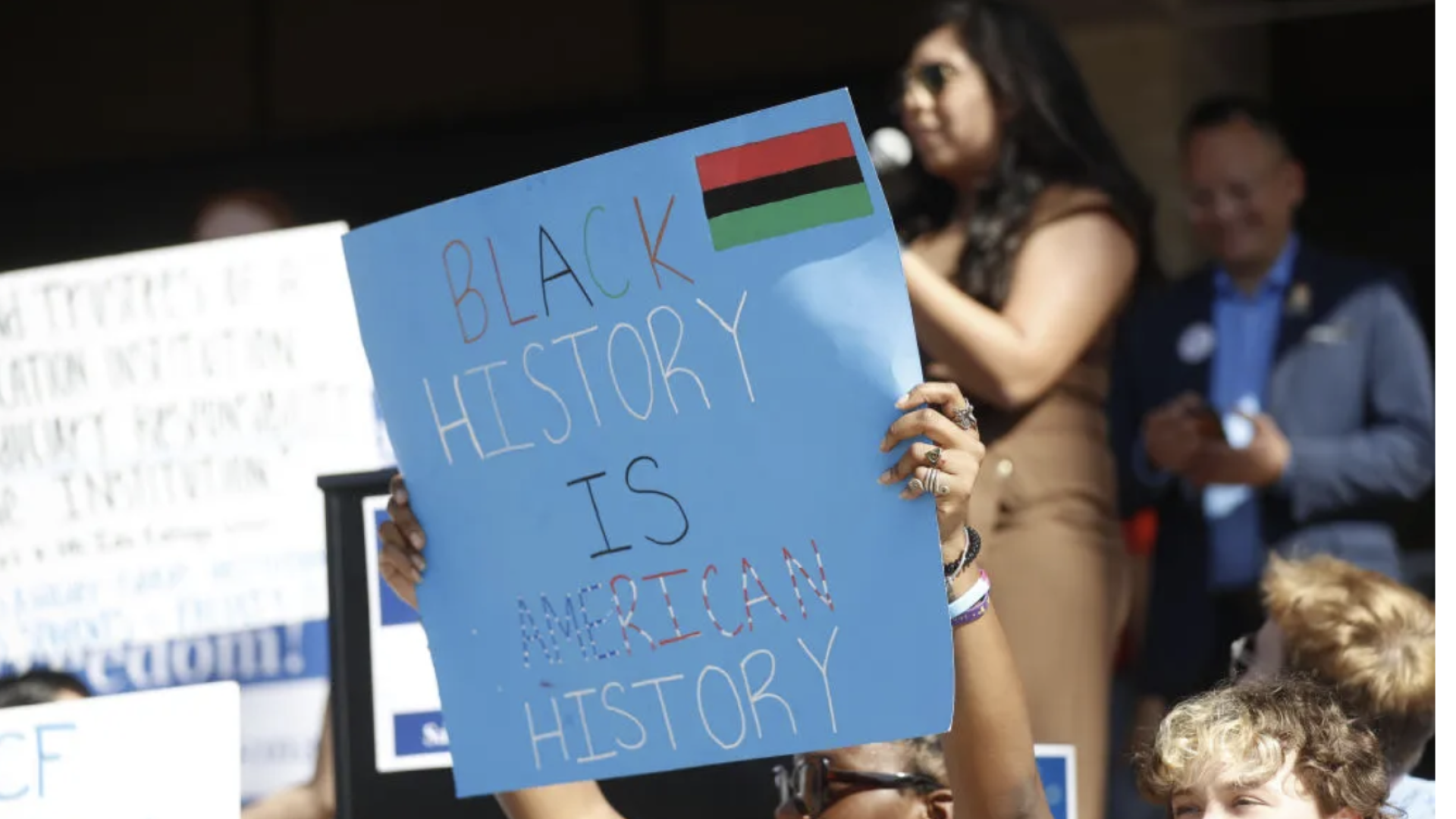 Protestors March Against Florida's Distorted Black History Standards