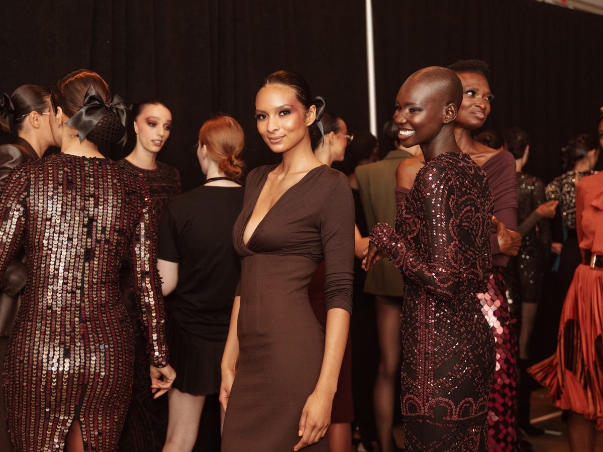 Backstage At Sergio Hudson’s Vintage-Inspired SS '24 Presentation