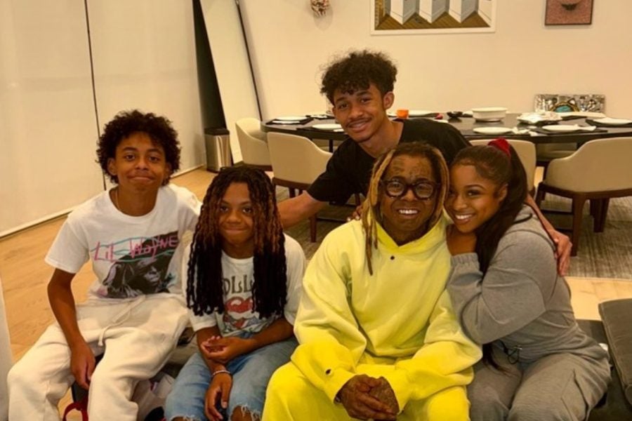 Lil Wayne Celebrated Thanksgiving With His Kids And They're All A Mirror Image Of Their Father