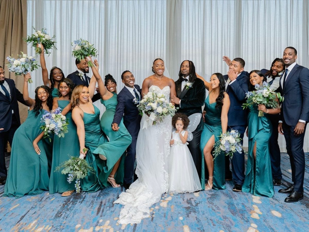 Exclusive: Olympic Gold Medalist Simone Manuel And Denzel Franklin Brought New Orleans To Houston For Their Stunning Wedding