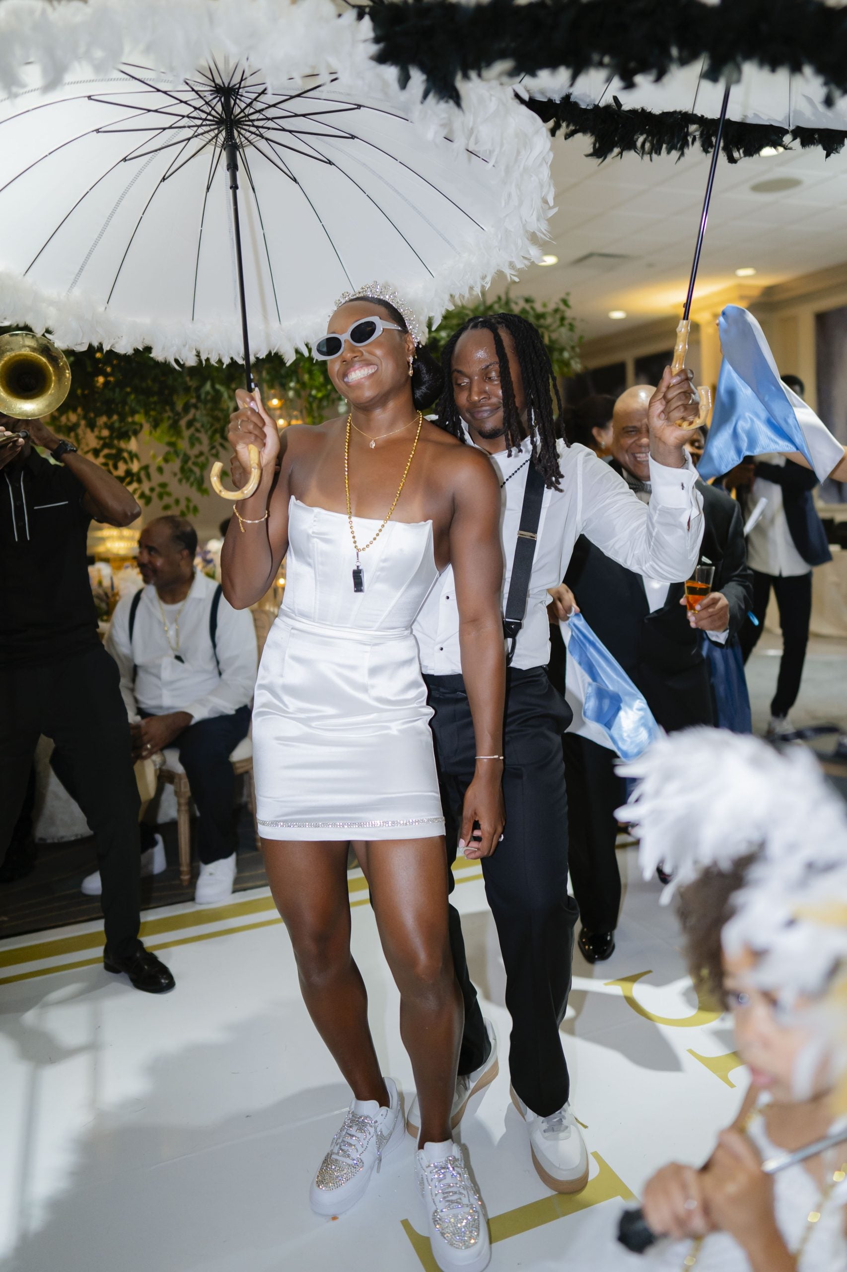 Exclusive: Olympic Gold Medalist Simone Manuel And Denzel Franklin Brought New Orleans To Houston For Their Stunning Wedding