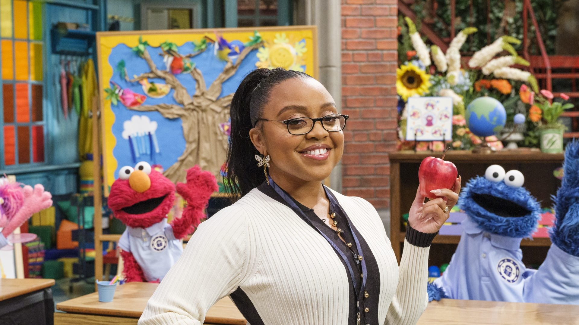 Actress Quinta Brunson Visits Sesame Street To Teach Kindness