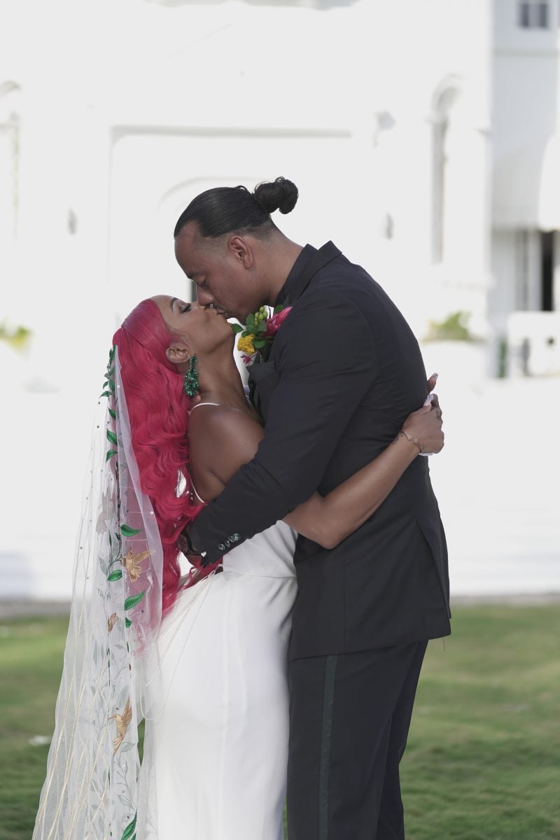 Bridal Bliss: After Proposing With Three Rings, Mario Married Chanell At A Castle In Jamaica