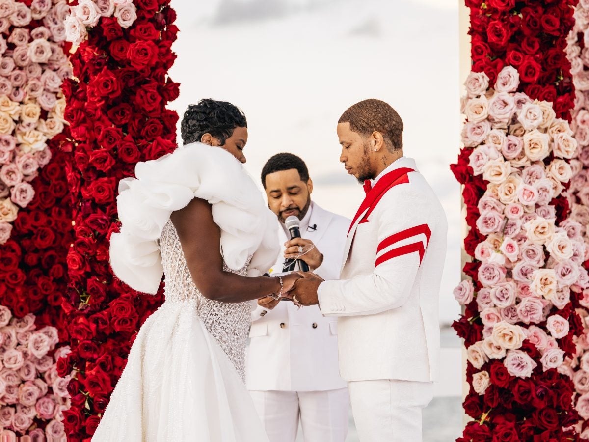 Bridal Bliss: Singers Vedo And Shanice's Valentine's Day Wedding Took Place On A Mega Yacht In Miami