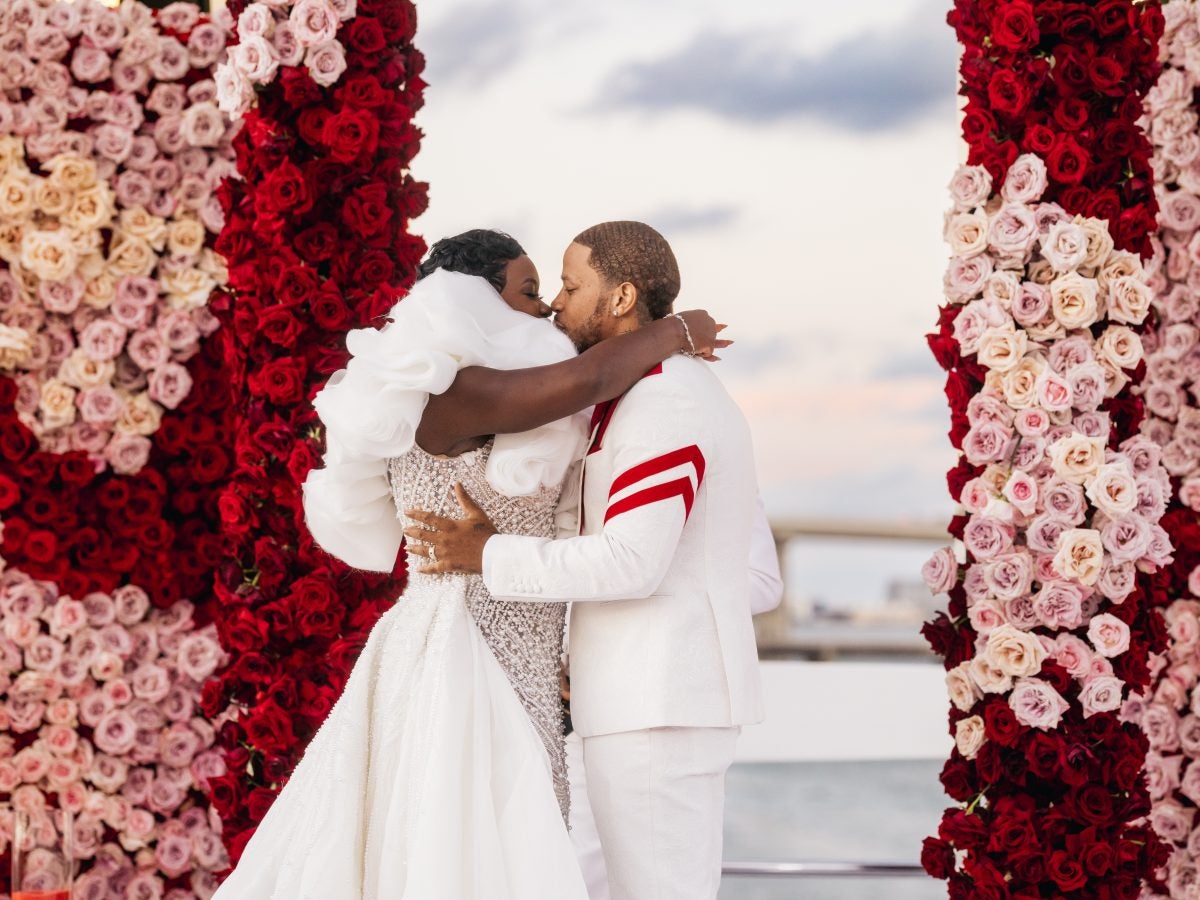 Bridal Bliss: Singers Vedo And Shanice's Valentine's Day Wedding Took Place On A Mega Yacht In Miami