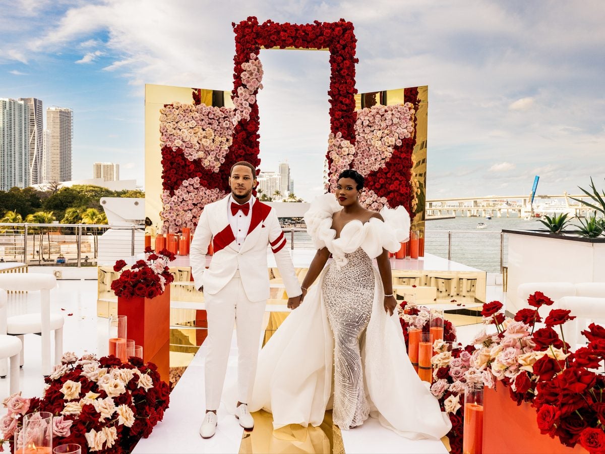 Bridal Bliss: Singers Vedo And Shanice's Valentine's Day Wedding Took Place On A Mega Yacht In Miami