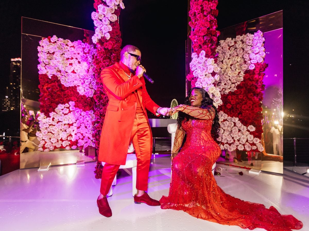 Bridal Bliss: Singers Vedo And Shanice's Valentine's Day Wedding Took Place On A Mega Yacht In Miami