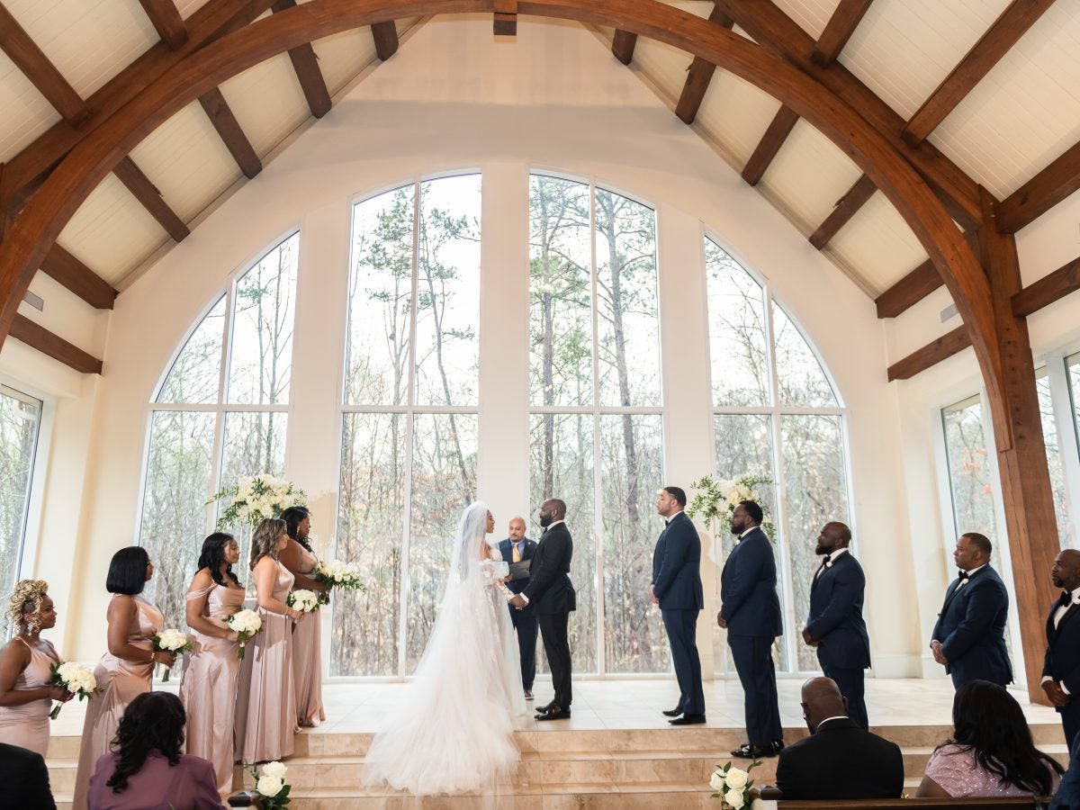 Bridal Bliss: Andrea And Ronel's Wedding Was A Full Fête With Masquerade Dancers And West Indian Flags