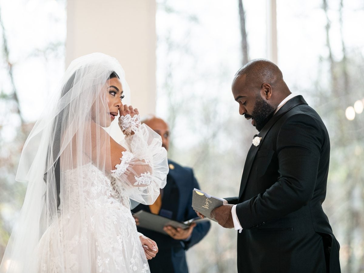 Bridal Bliss: Andrea And Ronel's Wedding Was A Full Fête With Masquerade Dancers And West Indian Flags