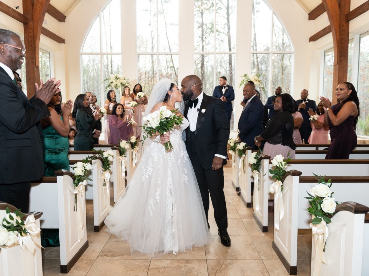 Bridal Bliss: Andrea And Ronel's Wedding Was A Full Fête With Masquerade Dancers And West Indian Flags