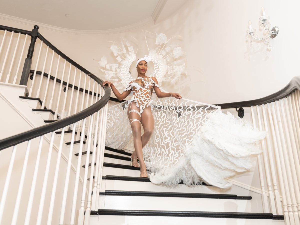 Bridal Bliss: Andrea And Ronel's Wedding Was A Full Fête With Masquerade Dancers And West Indian Flags