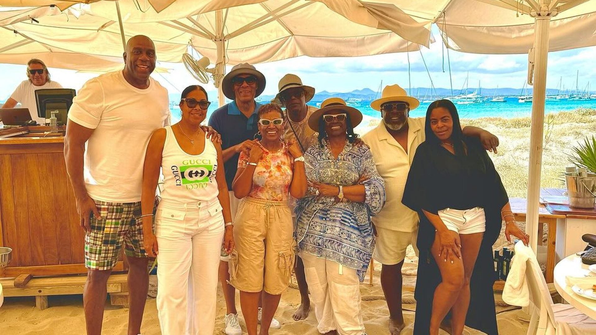 Magic Johnson Kicks Off Annual Star-Studded Couples Yacht Trip Through Europe