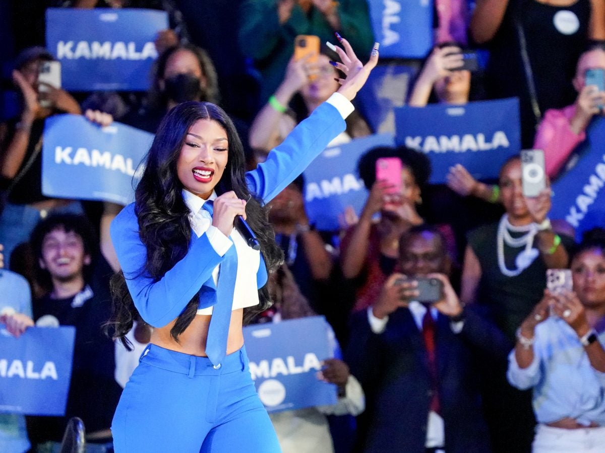 Megan Thee Stallion Performs At Atlanta Rally For Kamala Harris