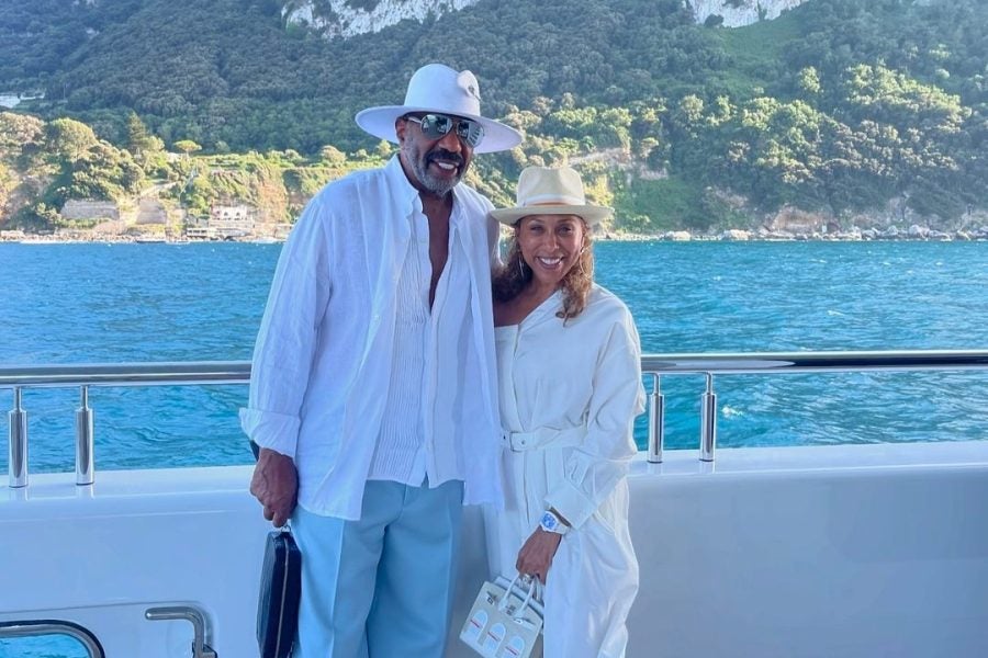 Steve And Marjorie Harvey Celebrate Their 17th Anniversary With Sicilian Views In Italy