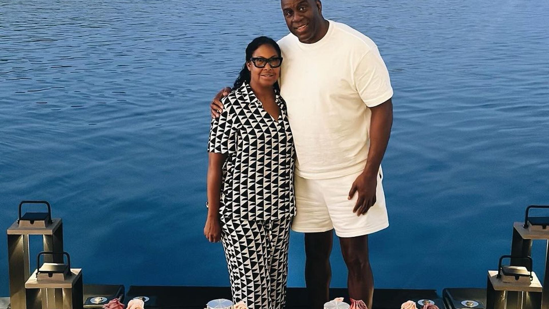 Magic, Cookie Johnson Say Goodbye To Their Guests, Enjoy Last Leg Of Euro Yacht Trip Alone