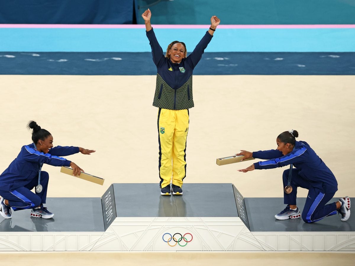 Andrade, Biles, And Chiles Clean Up On Floor Exercise For An All-Black Women Podium