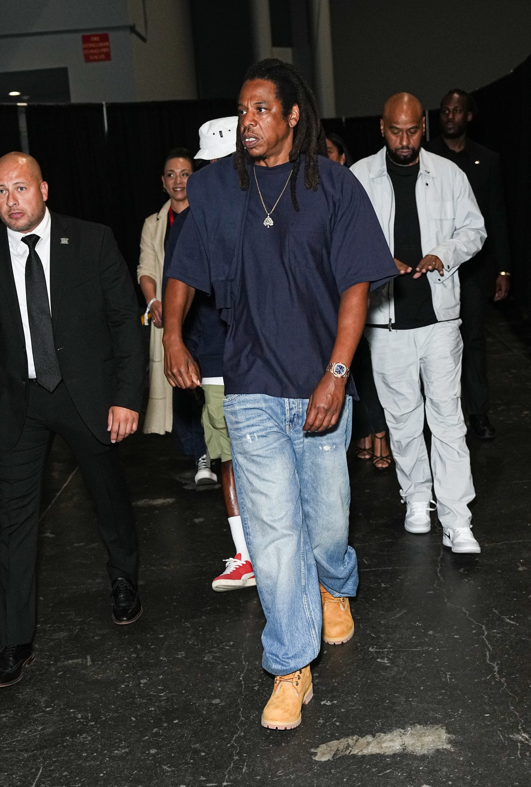 Jay-Z Wore The Highly Anticipated Louis Vuitton X Timberland Logo Boot