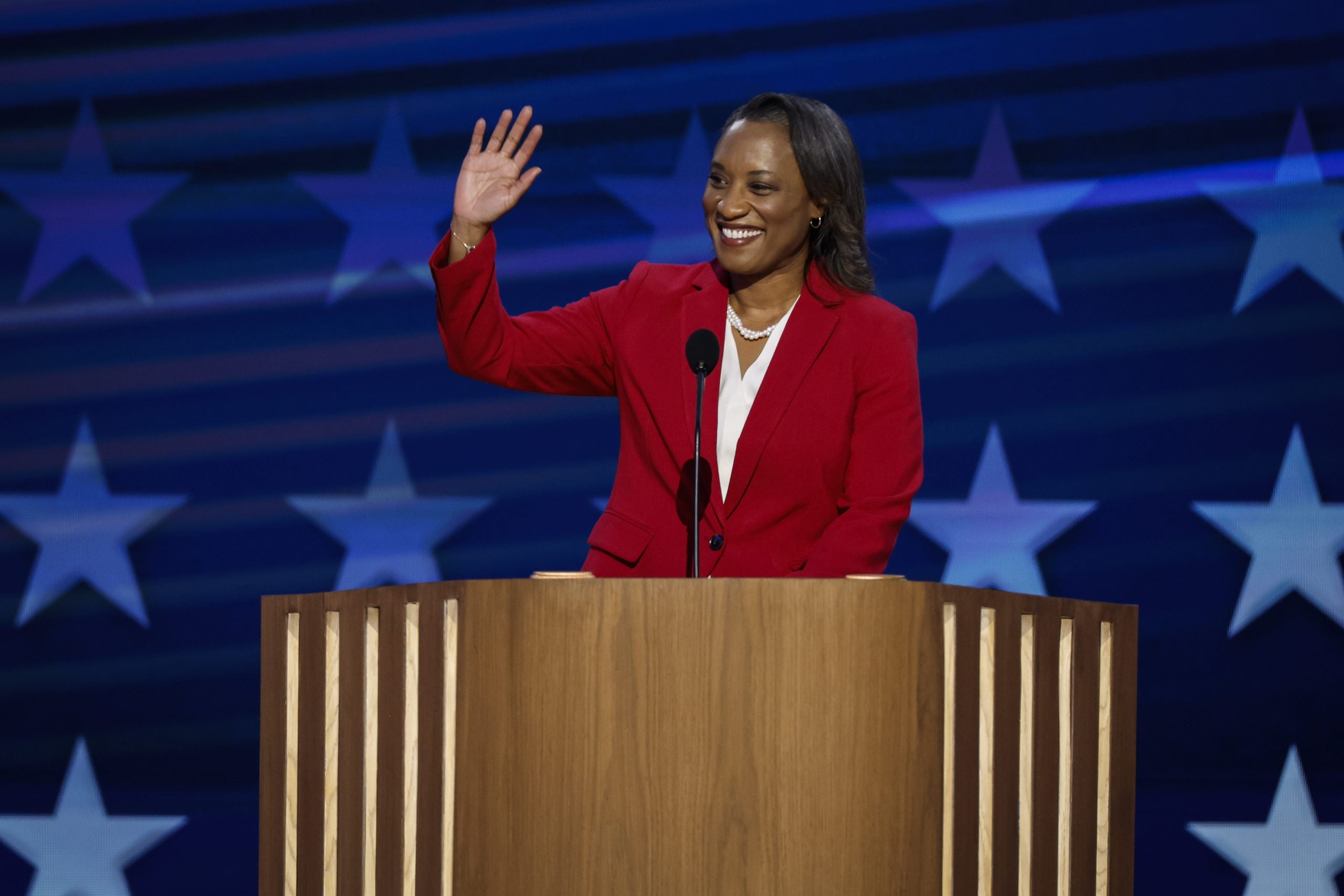 Power Suits And Bold Brooches Commanded Attention At The DNC’s Opening Night