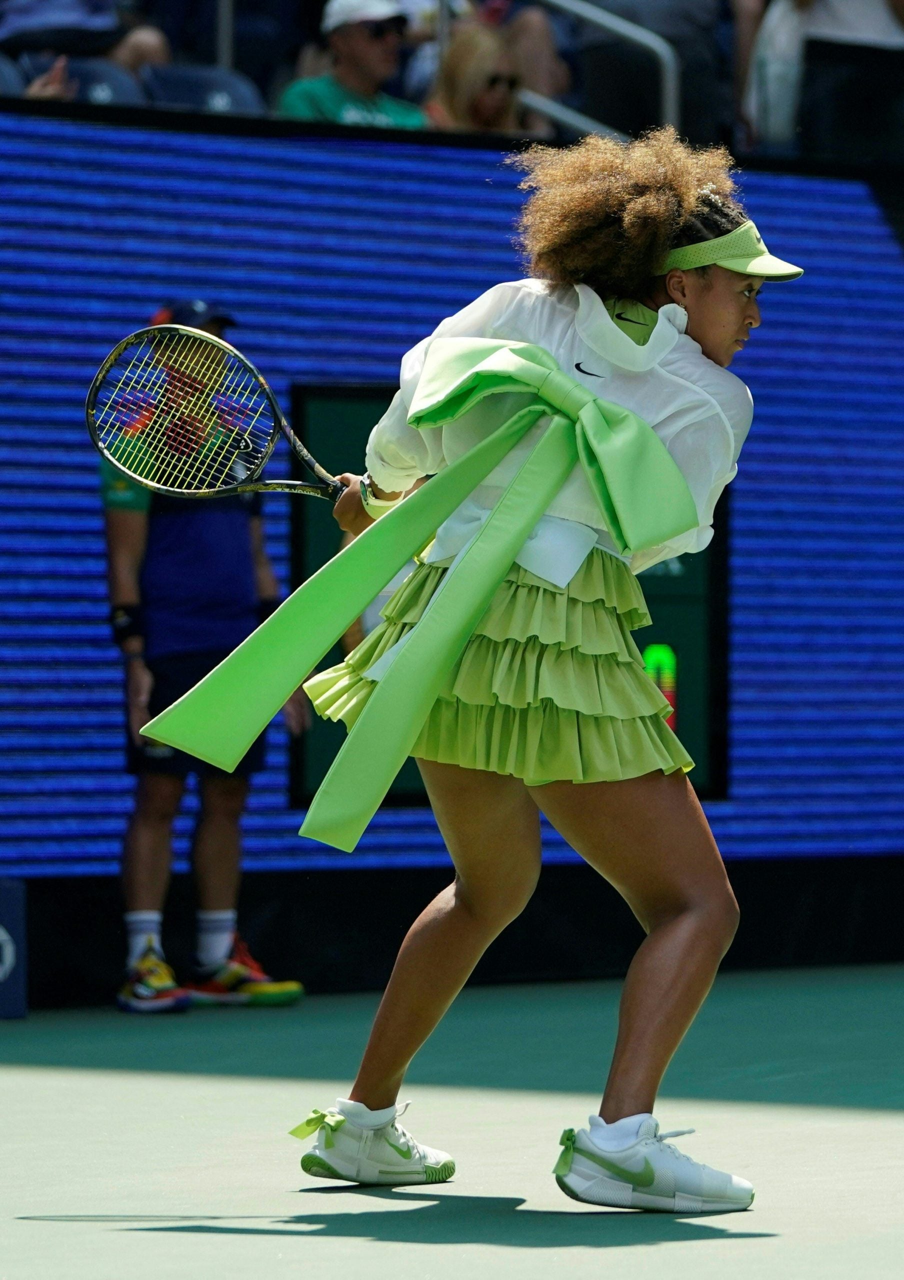 Naomi Osaka's hair is covered in pearls at the 2024 US Open