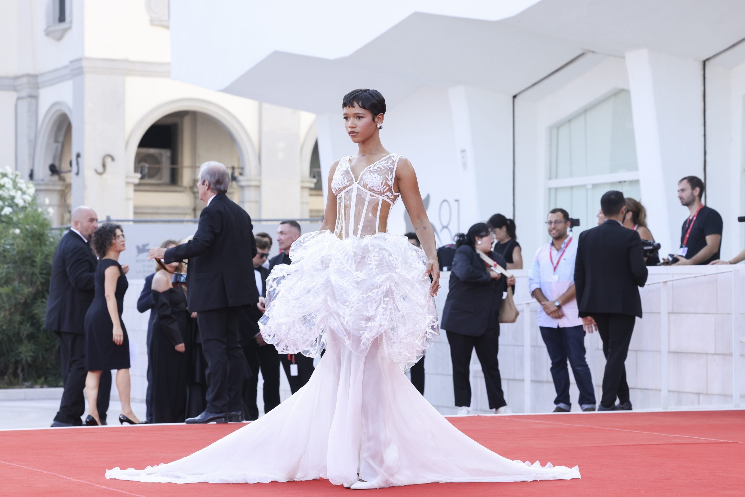 Taylor Russell Makes Vintage Look Modern on the Red Carpet 