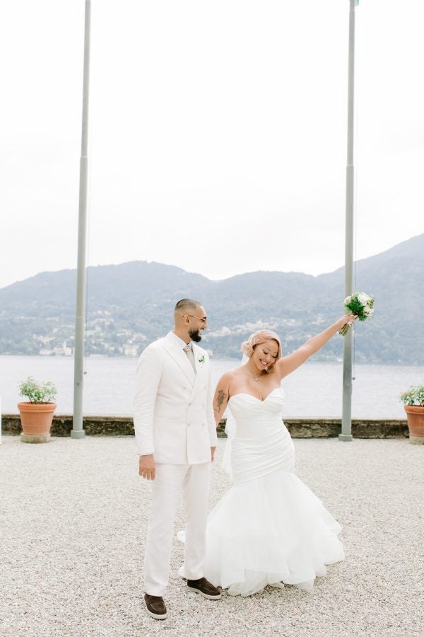 Bridal bliss: Insights into the wedding of former “Basketball Wives” star DJ Duffey and Iman Shokuohizadeh on Lake Como