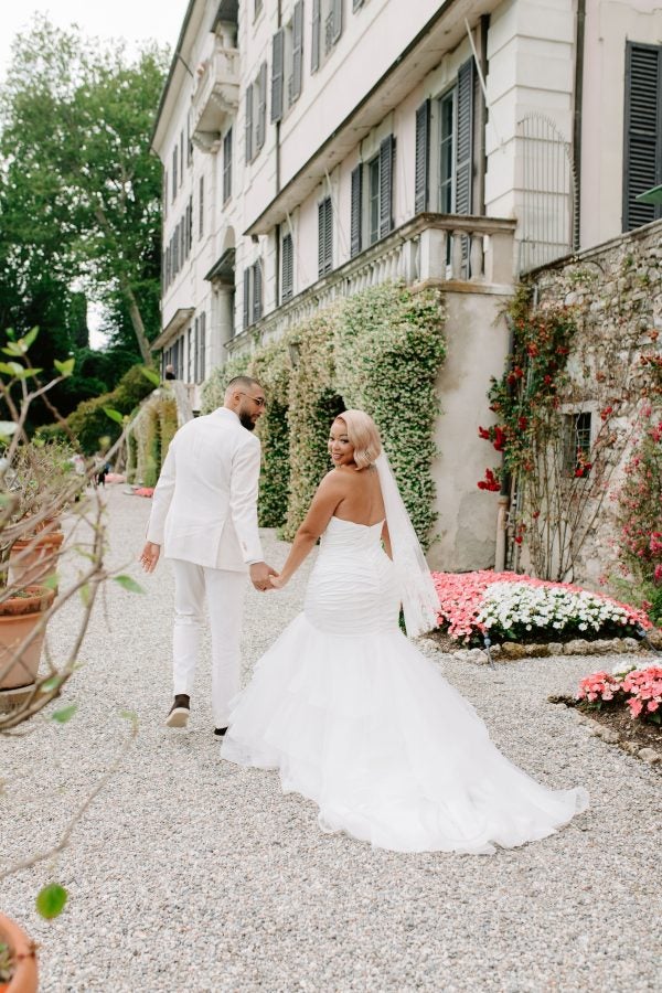 Bridal bliss: Insights into the wedding of former “Basketball Wives” star DJ Duffey and Iman Shokuohizadeh on Lake Como