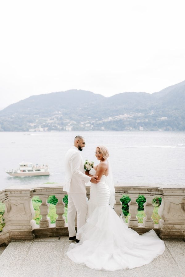 Bridal bliss: Insights into the wedding of former “Basketball Wives” star DJ Duffey and Iman Shokuohizadeh on Lake Como