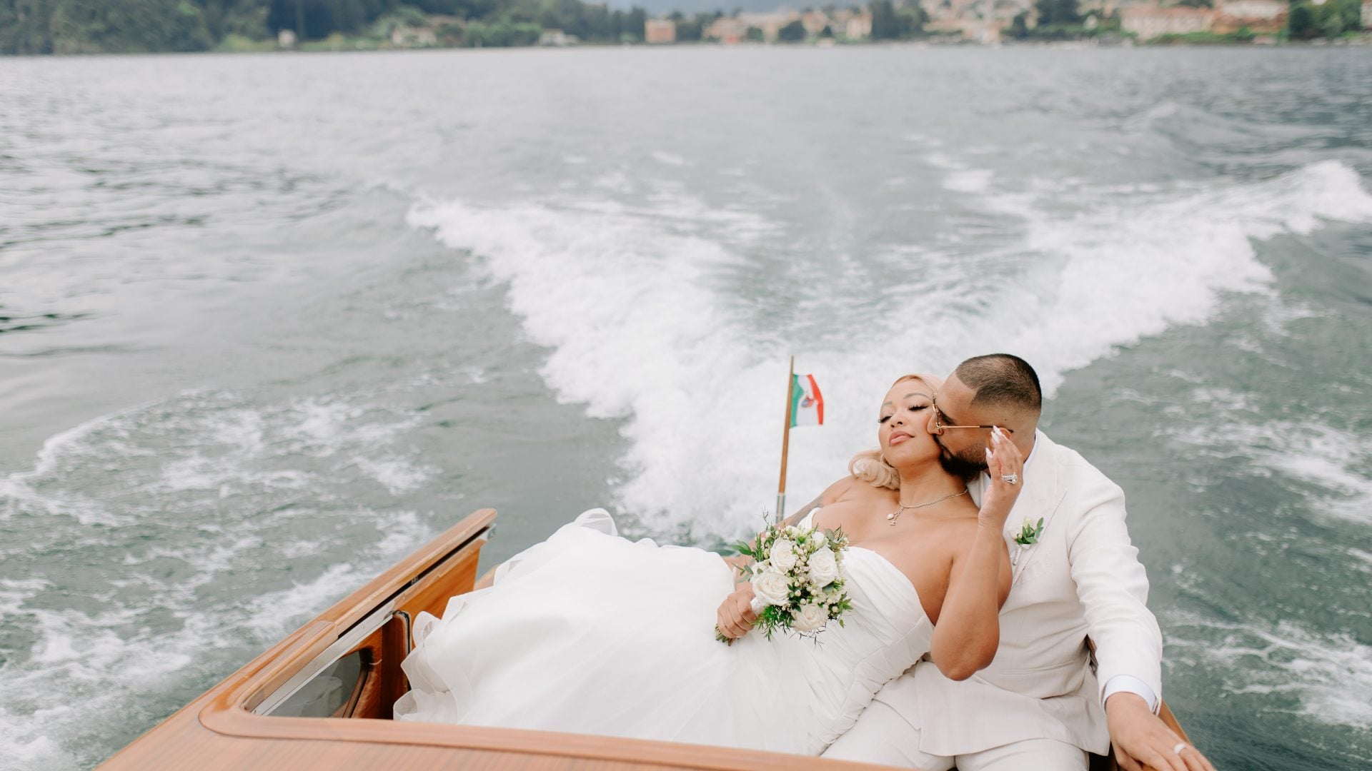 Bridal Bliss: Inside Former 'Basketball Wives' Star DJ Duffey And Iman Shokuohizadeh's Lake Como Wedding