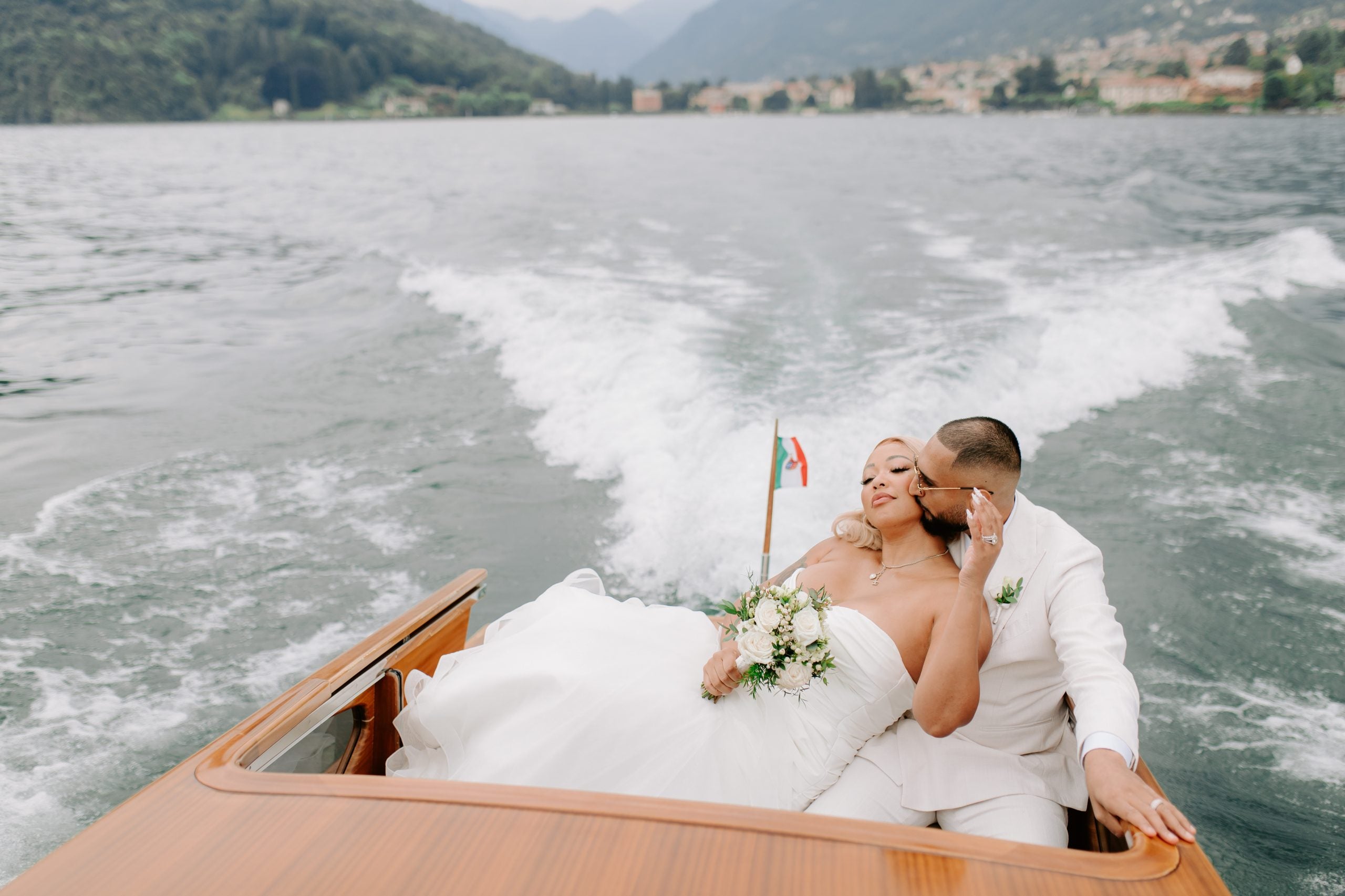 Bridal Bliss: Inside Former 'Basketball Wives' Star DJ Duffey And Iman Shokuohizadeh's Lake Como Wedding