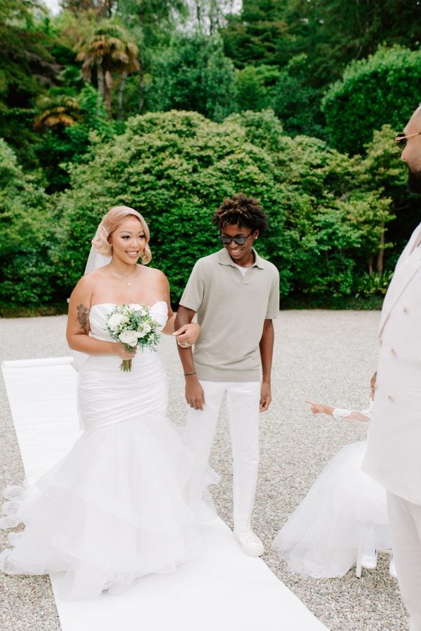 Bridal bliss: Insights into the wedding of former “Basketball Wives” star DJ Duffey and Iman Shokuohizadeh on Lake Como