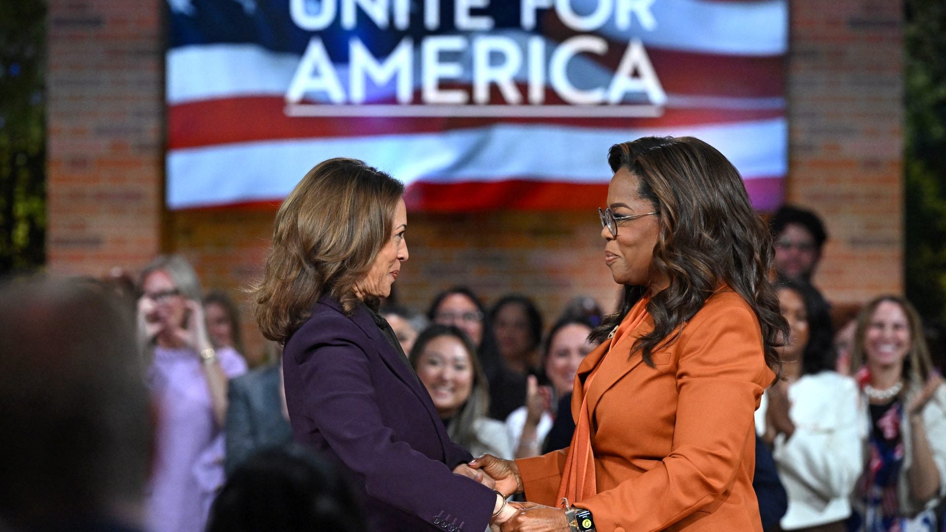 Kamala Harris Takes Center Stage With Oprah At Star-Studded 'Unite For America' Campaign Event In Battleground State Of Michigan