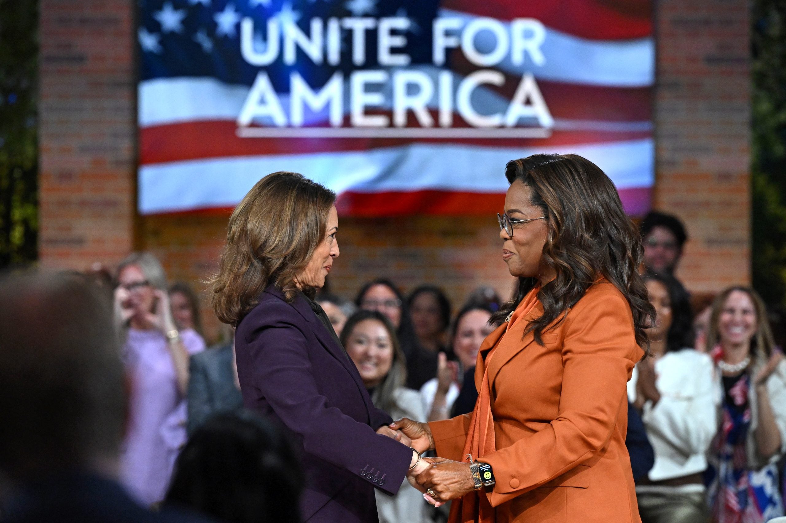 Kamala Harris Takes Center Stage With Oprah At Star-Studded 'Unite For America' Campaign Event In Battleground State Of Michigan