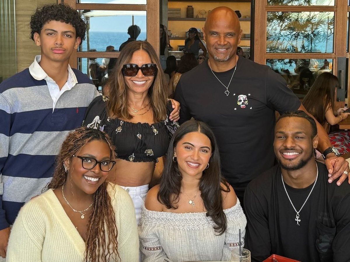 Bronny James Hangs Out With Salli Richardson-Whitfield And Family At Girlfriend's Birthday Dinner