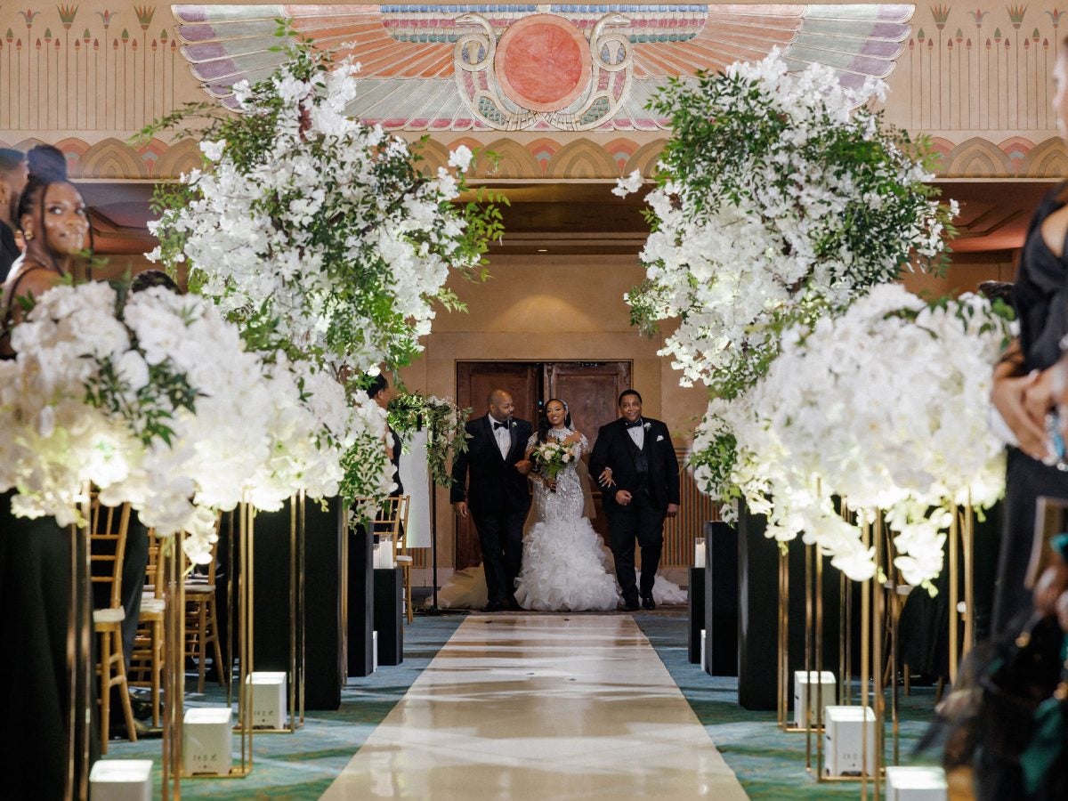 Bridal Bliss: Aurielle And Michael Said 'I Do' Inside A Stunning And Historic Theater In Atlanta