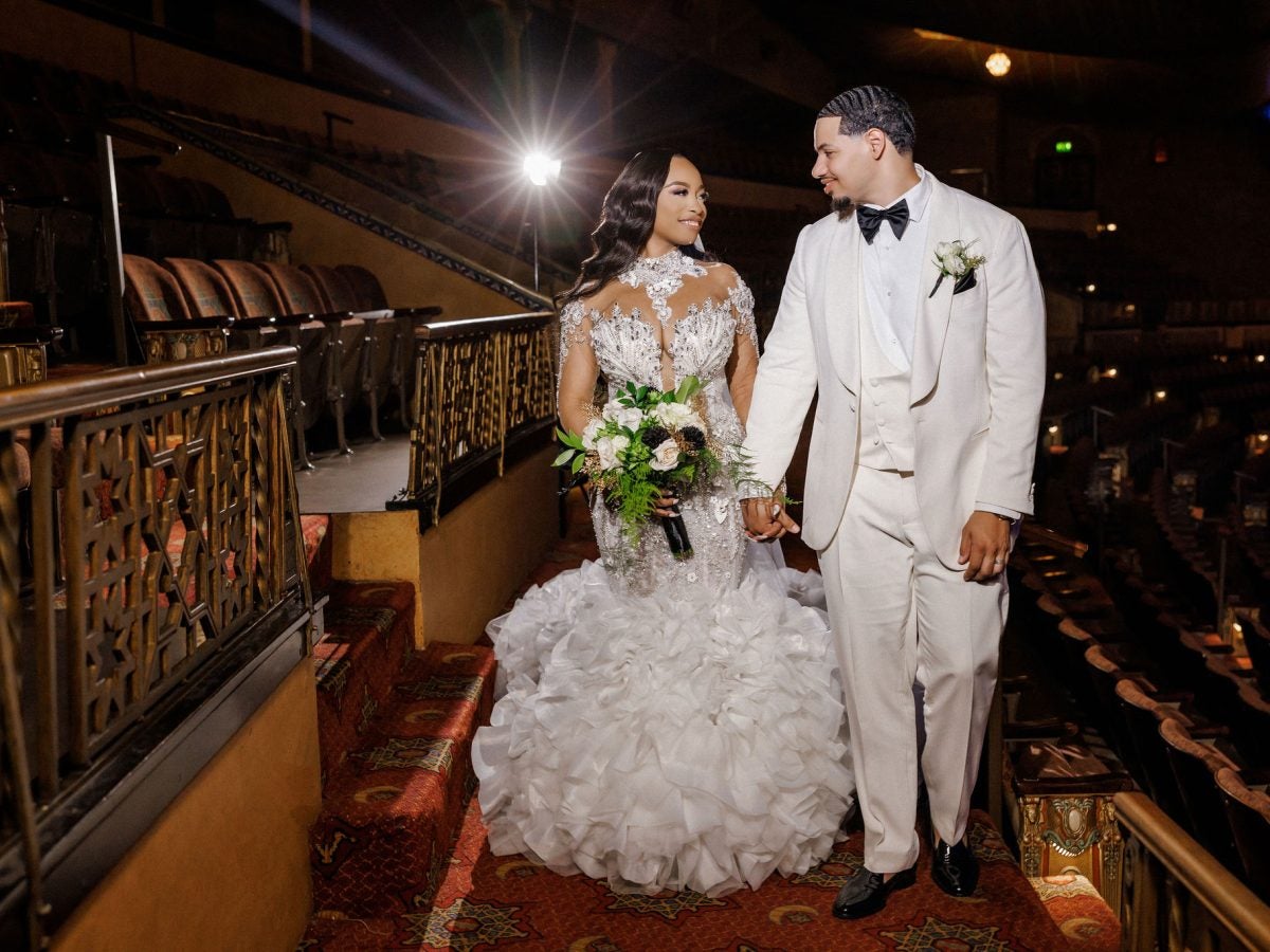 Bridal Bliss: Aurielle And Michael Said 'I Do' Inside A Stunning And Historic Theater In Atlanta