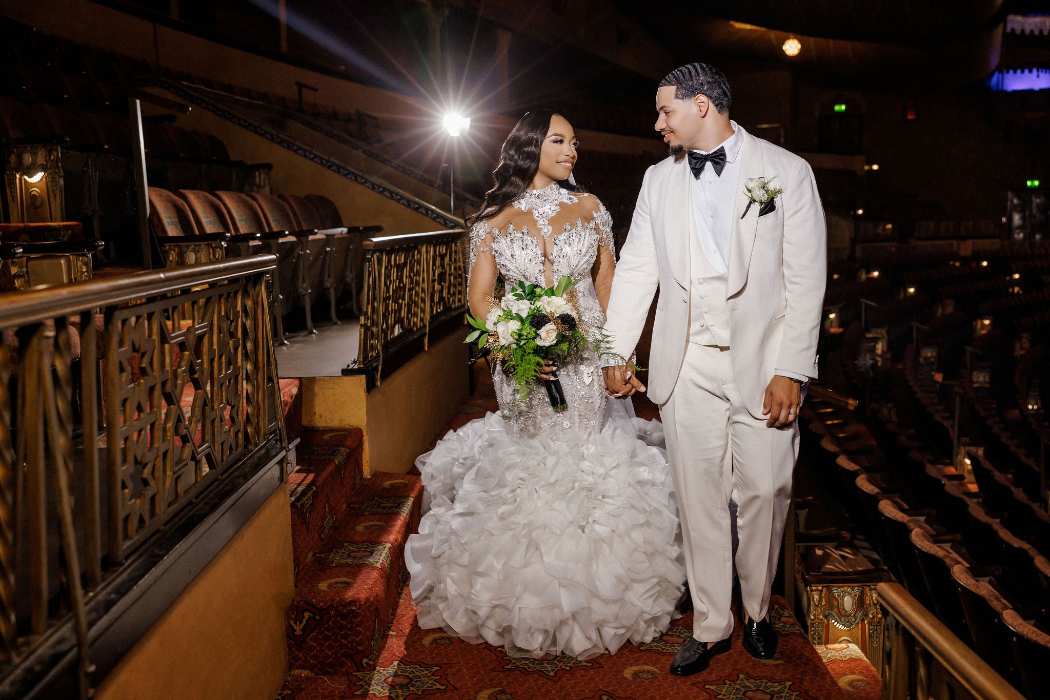 Bridal Bliss: Aurielle And Michael Said 'I Do' Inside A Stunning And Historic Theater In Atlanta