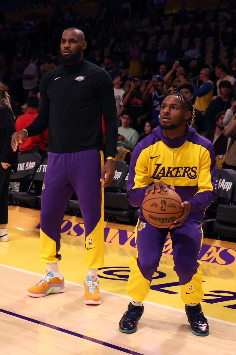 Sweet Photos Of LeBron And Bronny James Making NBA History As The First Father-Son Duo To Play Together