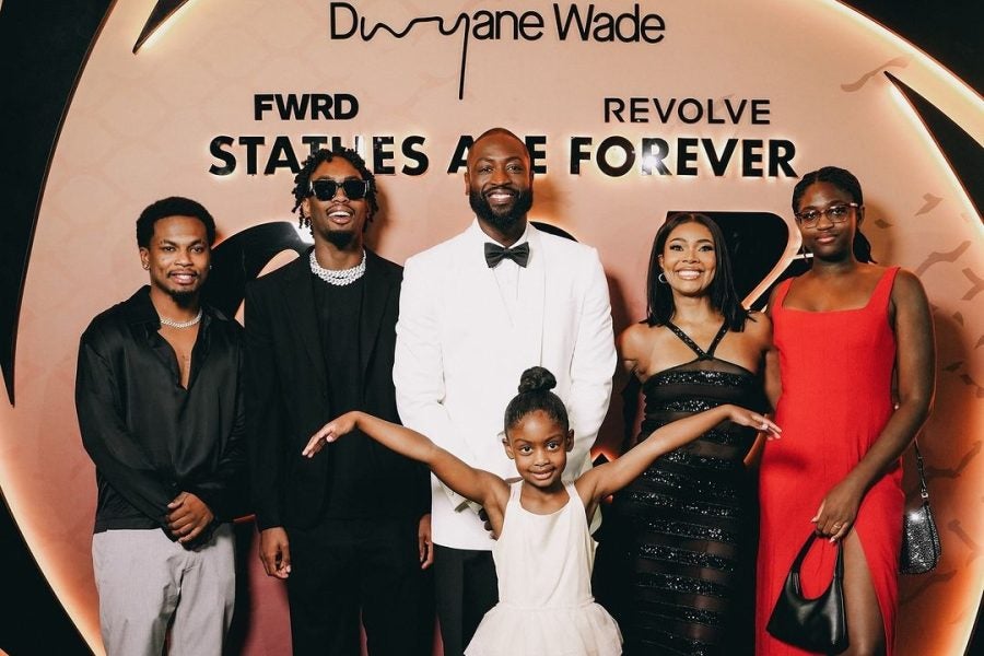 Although Everyone's Talking About The Dwyane Wade Heat Statue, His Family Is The Real Work Of Art