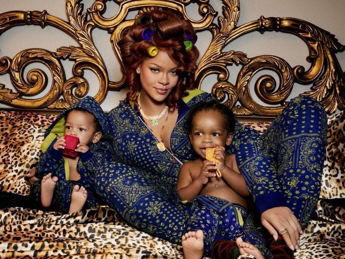 Rihanna And Her Sons Rock Matching Onesies Just In Time For The Holiday Season 