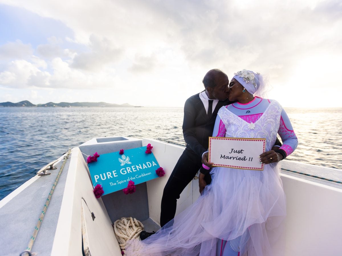 Bridal Bliss: Kim And Arthur Take Their Love Beneath The Waves In A Historic Underwater Wedding In Grenada