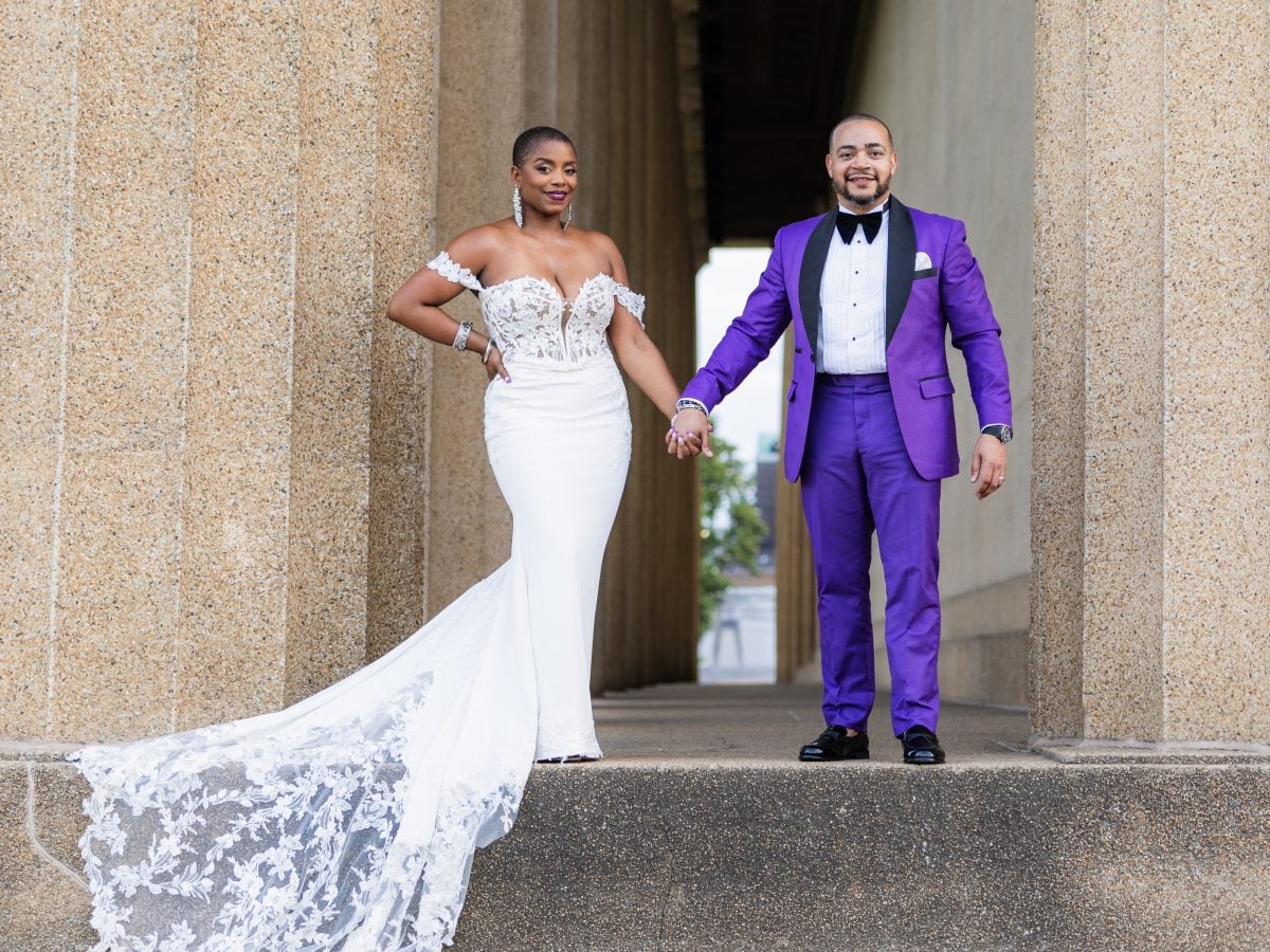 Bridal Bliss: Purple Reigned During Maya And John's Gorgeous Nashville Nuptials