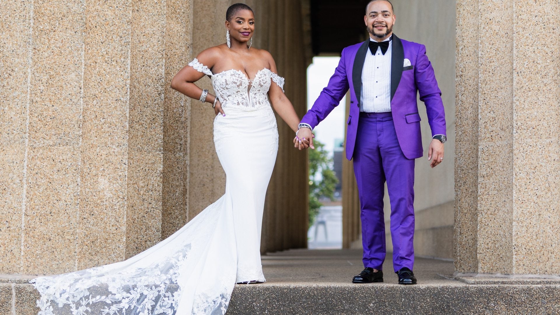 Bridal Bliss: Purple Reigned During Maya And John's Gorgeous Nashville Nuptials