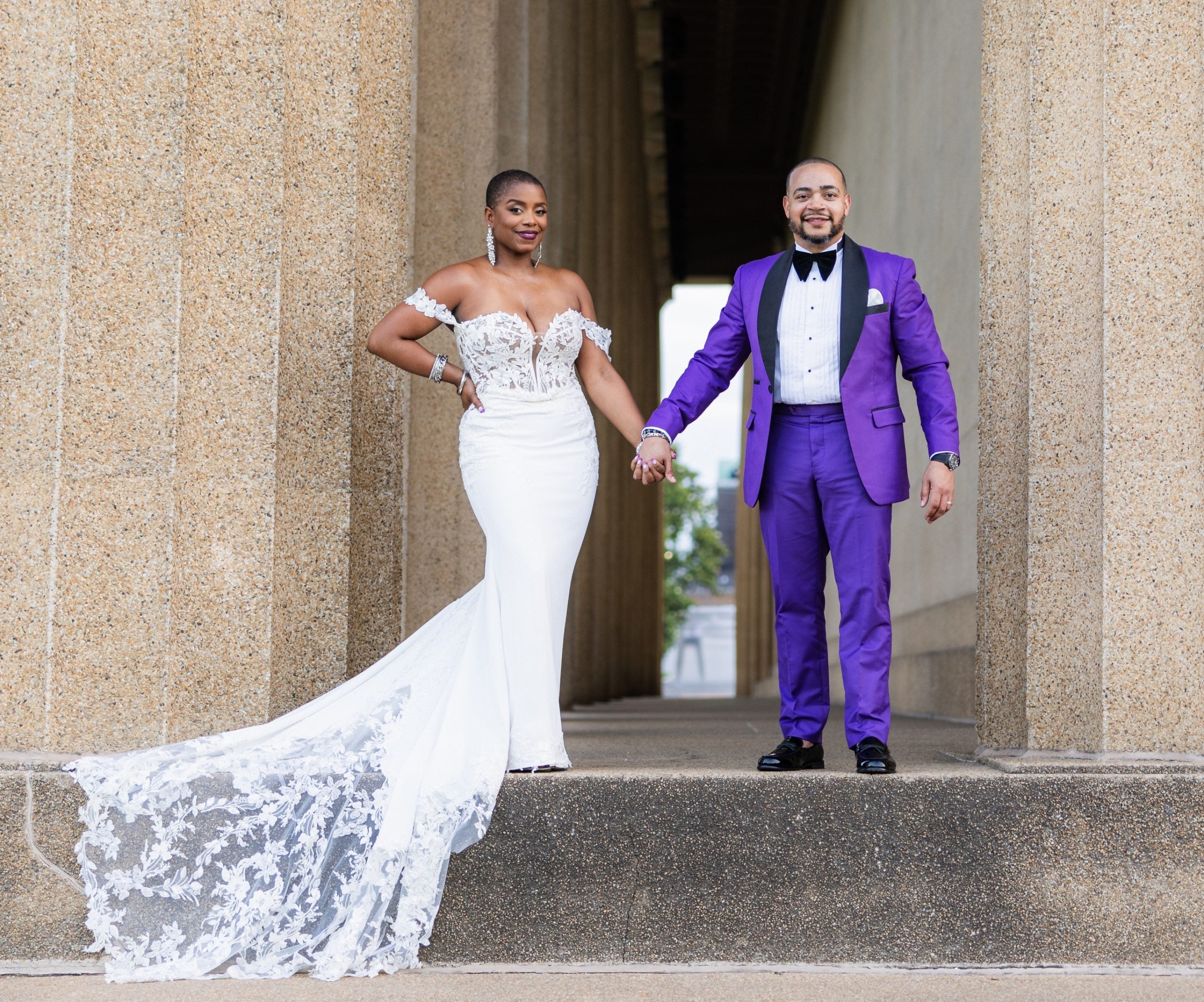 Bridal Bliss: Purple Reigned During Maya And John's Gorgeous Nashville Nuptials