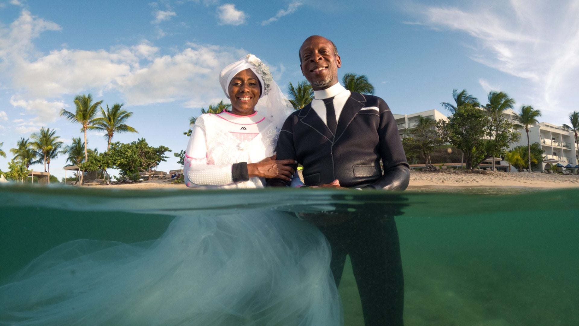 Bridal Bliss: Kim And Arthur Take Their Love Beneath The Waves In A Historic Underwater Wedding In Grenada